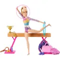 Barbie Du Kan Være En Blond Gymnast Med Lekesett Dukke