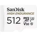 SanDisk High Endurance - Flashminnekort (microSDXC til SD-adapter inkludert) - 512 GB - Video Class V30 / UHS-I U3 / Class10 - microSDXC UHS-I