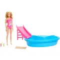 Barbie Blond Dukke Med Vannsklie Og Tilbehør
