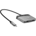J5CREATE JCA465 - Video adapter - 24 pin USB-C hann til HDMI hunn - 20 cm - romgrå/svart - 8K 60Hz støtte, dual 4K60Hz support