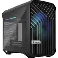 Fractal Design Torrent Nano RGB - Tower - Mini-DTX - sidepanel med vindu (herdet glass) - ingen strømforsyning (ATX) - tonet lyssvart - USB/lyd