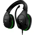 HyperX CloudX Stinger Xbox - Headset - fuld størrelse - kabling - 3,5 mm jackstik - Sort & Grøn