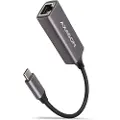 Axagon ADE-TRC, USB-C 3.2 Gen 1 - Gigabit Ethernet-kort, automatisk installasjon, titanovÄ› šedá