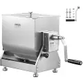 Vevor manuell kjøttmikser, 15 l kjøttforedlingsutstyr med vippetank (miksing av maks 15 kg kjøtt), kjøttmikser i rustfritt stål, pølsemaskin med lokkhåndtak, girreduksjon, håndmikser for kjøttdeig