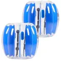 Vevor Oppblåsbare Bumper Balls 2-pakning, 3FT/0.9M Body Sumo Ball, Slitesterk Tykk PVC Menneskehamster Boblehammer for Utendørs Lagspill, Bopper-leke for Lekeplass Hagepark, Blå Striper