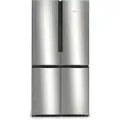 Siemens iQ300 KF96NVPEA - Kjøleskap/fryser - side-ved-side - bredde: 91 cm - dybde: 73.1 cm - høyde: 183 cm - 605 liter - Klasse E - rustfritt stål