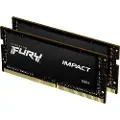 Kingston FURY Impact - DDR4 - sett - 64 GB: 2 x 32 GB - SO DIMM 260-pin - 3200 MT/s / PC4-25600 - CL20 - 1.2 V - ikke-bufret - ikke-ECC - svart