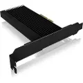 Icy Box IB-PCI208-HS, PlayStation Network, M.2, Full høyde/lav profil, PCIe 4.0, Sort, Passiv
