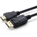 Microconnect - Adapterkabel - DisplayPort hann låst til HDMI hann - 10 m - dobbeltisolert - svart - 1080p støtte 60 Hz