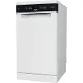Whirlpool WSFO 3O34 PF, Frittstående, Slimline (45 cm), Hvit, Sort, Knapper, 1,5 m