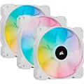 Corsair iCUE SP120 RGB Elite Performance White - Kit with iCUE Lighting Node CORE - Kabinettvifte - 120mm - Hvit med RGB-lys - 27 dBA