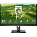 Philips B Line 242B1G - LED-skjerm - 24 - 1920 x 1080 Full HD (1080p) @ 75 Hz - IPS - 250 cd/m² - 1000:1 - 4 ms - HDMI, DVI-D, VGA, DisplayPort - høyttalere - svart tekstur