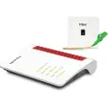 AVM FRITZ!Box 5530 Fiber - Trådløs ruter - GPON-terminal / talekort 3-portssvitsj - 1GbE, 2.5GbE, GPON, XGS-PON, AON - Wi-Fi 6 - Dobbeltbånd - VoIP-telefonadapter (DECT)