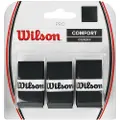 Wilson WRZ4014BK, Overgrep, Badminton, Tennis, Sort, Monokromatisk, 0,6 mm, 3 stykker