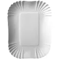 Papstar 11306, Plate, Rektangulær, Fotoark kartong, Hvit, Monokromatisk, 250 stykker