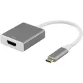 Deltaco USB-C - HDMI, romgrå
