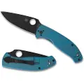 Spyderco Tenacious Blue Ti foldekniv, svart