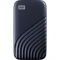 Western Digital WD My Passport SSD WDBAGF5000ABL - SSD - kryptert - 500 GB - ekstern (bærbar) - USB 3.2 Gen 2 (USB-C kontakt) - 256-bit AES - midnattsblå