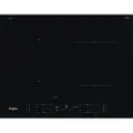 Whirlpool WL B4265 BF/IXL - Induksjonskomfyrtopp - 4 plater - Nisje - bredde: 56 cm - dybde: 48 cm - med frontpynt av rustfritt stål - svart