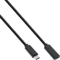 InLine 35776, 0,5 m, USB C, USB C, USB 3.2 Gen 2 (3.1 Gen 2), Sort