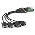 StarTech.com Pcie 4-porters Rs232 Pci-e-utvidelseskort