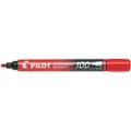 Pilot Permanent Marker 100 - Markør - permanent - rød - oljebasert blekk - 1 mm - fin