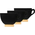 Securit FBT-CUP-3, Melamine, Harpiks, Tre, Sort