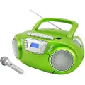 Soundmaster SCD5800GR, Analog, FM,PLL, Spiller, CD,CD-R,CD-RW, 3 W, Grønn, Sølv