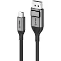 Alogic Ultra - DisplayPort-kabel - Mini DisplayPort (hann) til DisplayPort (hann) låst - DisplayPort 1.4 - 3 m - 8 K 60 Hz (7680 x 4320) støtte - romgrå