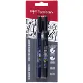 Tombow WS-BHS-2P, Svart, Svart, Rund, Vattenbaserat bläck, 2 styck, Blåsa