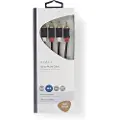 Nedis - Lydkabel - RCA hann til RCA hann - 2 m - antrasitt - rund