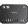 Leba NoteCharge - Strømadapter - 2.4 A - 10 utgangskontakter (USB)