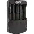 InLine 01287L, Lithium-Ion (Li-Ion), Nikkel-kadmium (NiCd), Nikkelmetallhydrid (NiMH), Over-spenning (volt), Overlading, Overoppheting, Kortslutning, A, AA, AAA, AAAA, C, SC