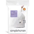Simplehuman Kode H tilpassede søppelposer, pakke med 20, hvit
