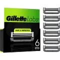 Gillette Labs, Systemklingen 6er, Menn, Gillette, Labs, Rustfritt stål, Grå, 6 stykker