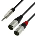 Adam hall 4 STAR Rean 3.5mm TRS Mini Jack to Twin XLR (M) Splitter Cable 3m