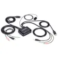 Black Box 4K60 DisplayPort Cable KVM Switch - KVM / lyd / USB-svitsj - 2 x KVM/lyd/USB - 1 lokalbruker - stasjonær