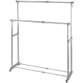 Wenko 4364500100 Twin Bars Portant 87 x 21,5 x 8,5 cm, Klesstativ, Rustfritt stål, Grå, 1630 mm, 440 mm, 1680 mm