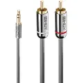 Lindy 35336, 3.5mm, Hankjønn, 2 x RCA, Hankjønn, 5 m, Antrasitt