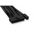 be quiet! BeQuiet Computer, Strøm Kabel [2x ATX-stik 8-pol. (6+2) - 1x 12 PIN-stik (strømforsyning) ] 0.60 m Sort