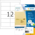 Herma 4586, Gjennomsiktig, Avrundet rektangel, Permanent, A4, Universell, Polyester