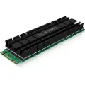 Icy Box IB-M2HS-701 - Varmeavleder for solid state disk - svart
