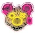 24.Se Forever Light Punk Teddy Bear LED-Neonlampe - Rosa & Gul med Dimmer