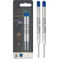 Parker Ballpoint Pen Refills | Medium Point | Blue QUINKflow Ink | 2 Count