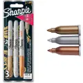 Sharpie Marker Sharpie Metallic 1,4 mm permanent med 3 stk. ass. guld/sølv/bronze
