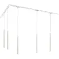 QAZQA Moderne skinnesystem med 5 pendellamper hvit 1-fase - Iconic Frini