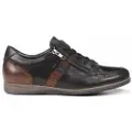 Fluchos for man. F1281 Sneakers F1281 Black (43), Leather, 1 to 3 cm, Laces, Zip, Casual