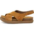 Art for woman. 11710S155003_023 Brown leather sandals 1710S Rhodes (36), 3 to 5 cm, Velcro, Casual