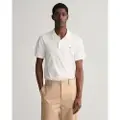 Gant for man. 2210 Piqué Regular Fit Shield Polo Shirt white (XS), Casual, Cotton, Classic, Short sleeve
