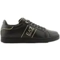 EA7 unisex. X8X102_XK346 Classic Logo Leather Sneakers black (50), Flat, Laces, Casual